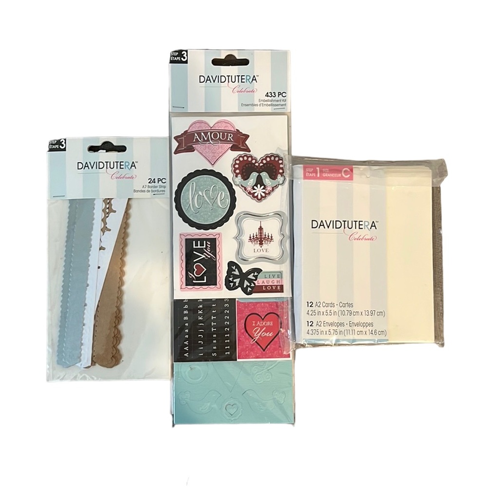 David Tutera Celebrate Stickers, Card & Border Strips Lot